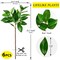 Greenery Branches Artificial Tree Stems 21&#x201D; Long Faux Plants Green Leaves, 6pcs